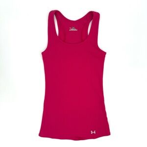 ⭐️Hot Pink UnderArmour HeatGear Scoopneck Racerback Tank Top Breathable Sport XS